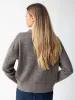 Boxy Intarsia Sweater - Brown Folk Flower sold by NATURAL LIFE