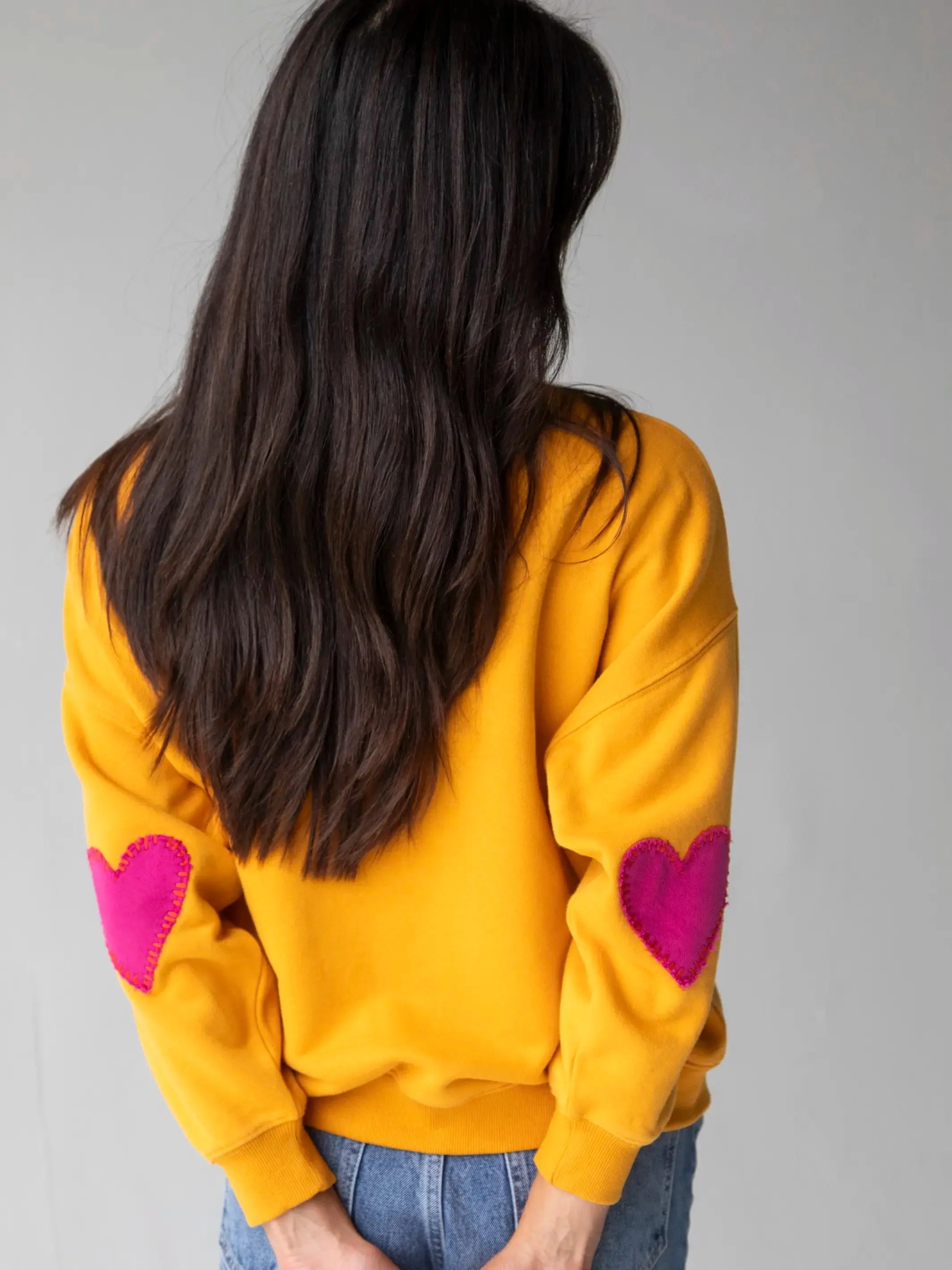 Heart On Your Sleeve Sweatshirt - Mustard Loved sold by NATURAL LIFE product image thumbnail 3