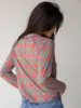 Lily Cotton Long Sleeve Tee Shirt - Turquoise Pink Purple Floral sold by NATURAL LIFE