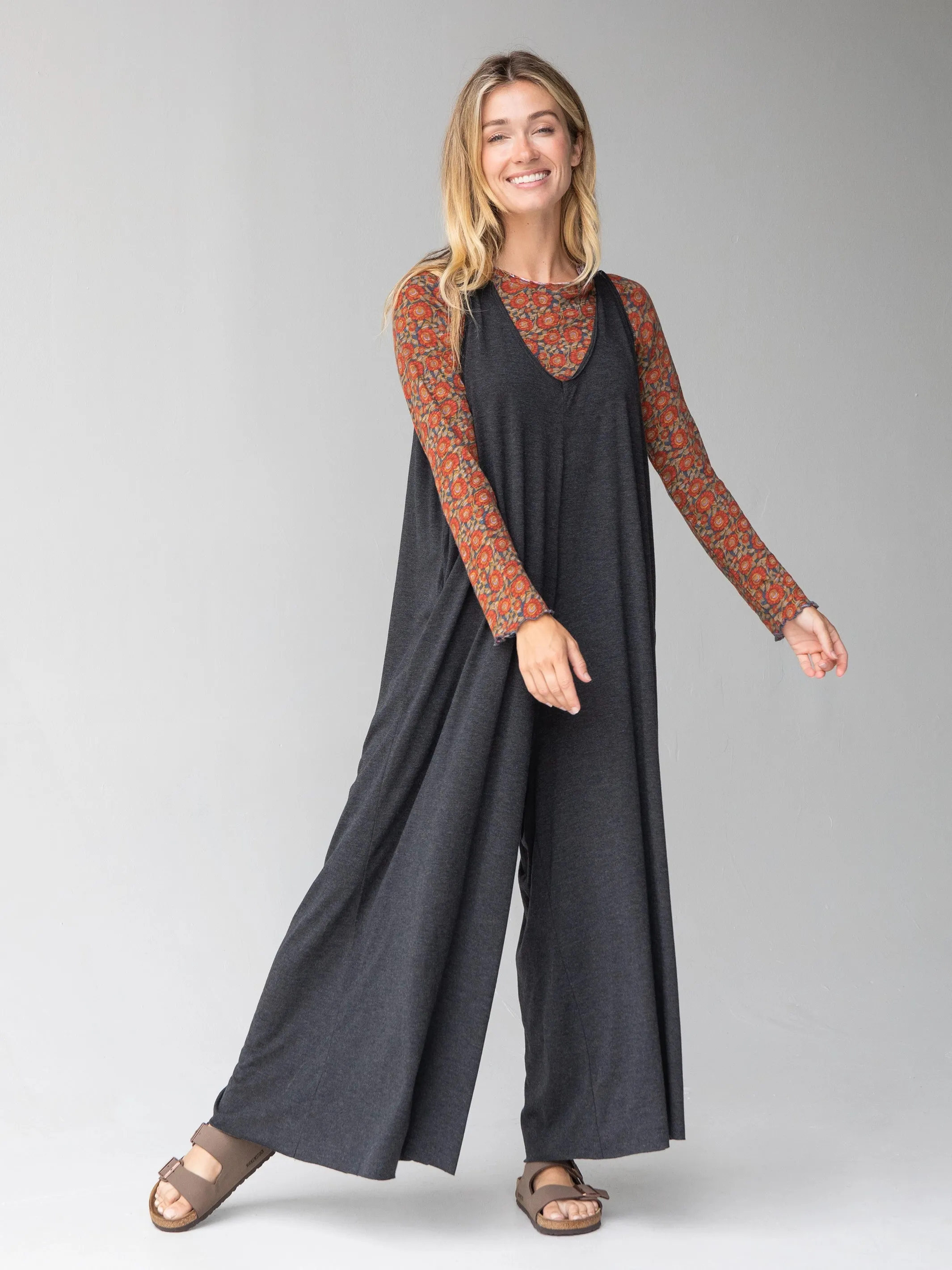 Lily Cotton Long Sleeve Tee Shirt - Blue Red Vines sold by NATURAL LIFE product image thumbnail 2