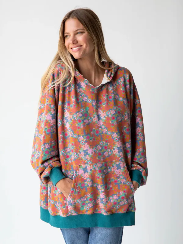 Oversized Printed Sweatshirt - Rust Orchid Pink sold by NATURAL LIFE