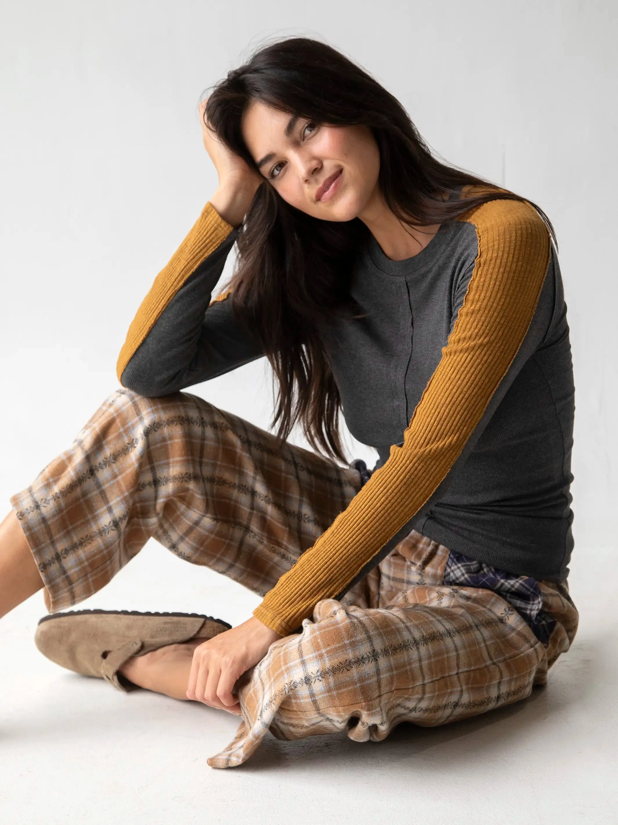 Austin Ribbed Knit Top - Charcoal sold by NATURAL LIFE product image thumbnail 3
