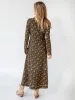 Christa Knit Cotton Midi Dress - Black Tan Daisies sold by NATURAL LIFE