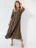 Christa Knit Cotton Midi Dress - Black Tan Daisies sold by NATURAL LIFE