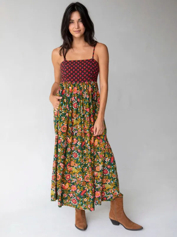 Bailey Maxi Dress - Multi Floral Border sold by NATURAL LIFE
