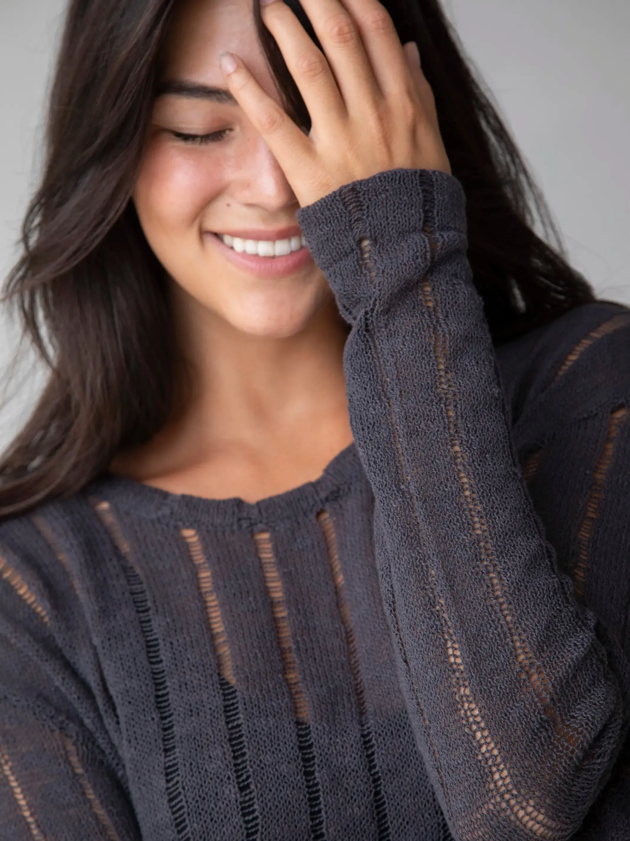Easy Breezy Sweater Tunic - Charcoal sold by NATURAL LIFE product image thumbnail 2