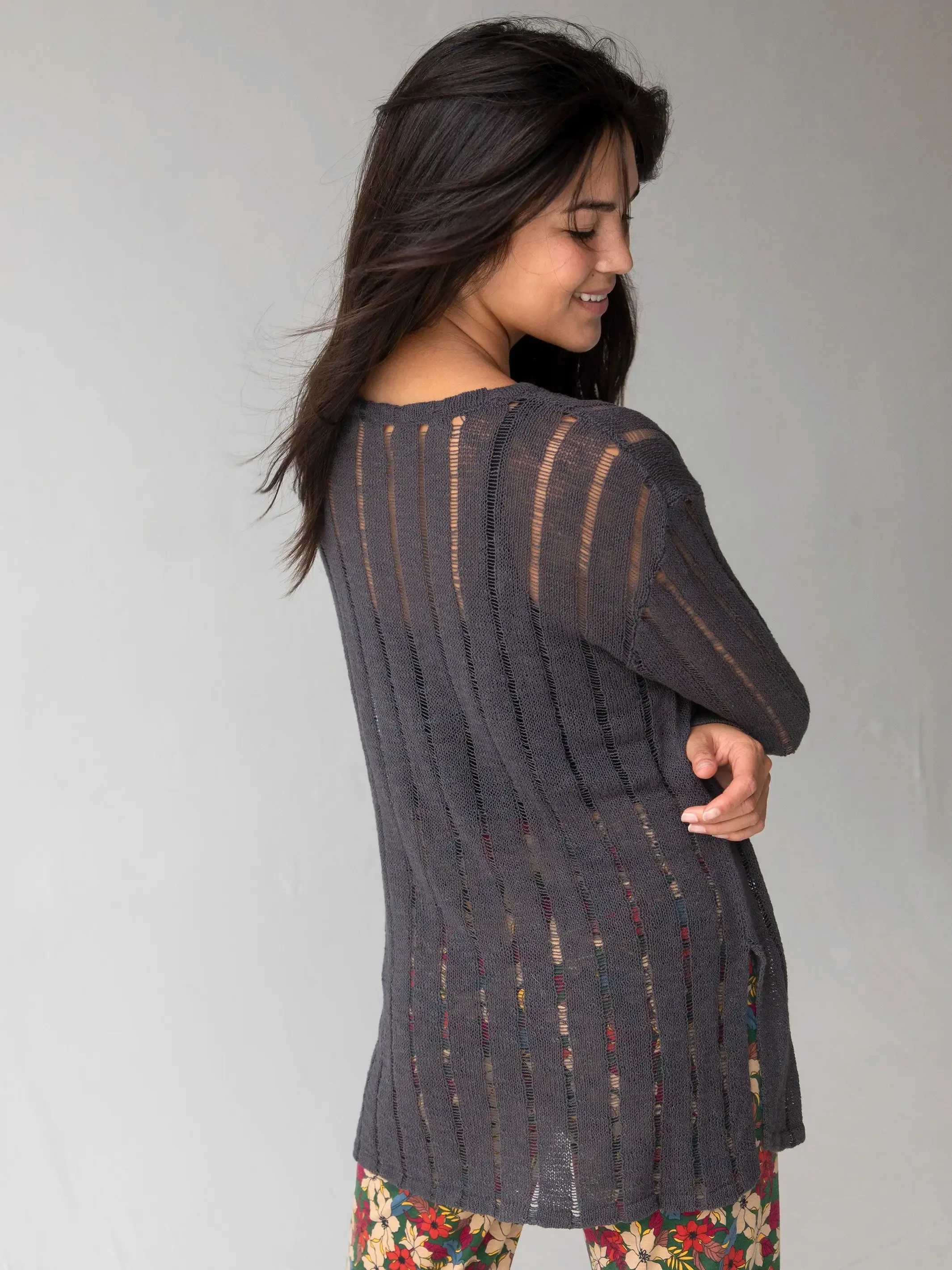 Easy Breezy Sweater Tunic - Charcoal sold by NATURAL LIFE product image thumbnail 3