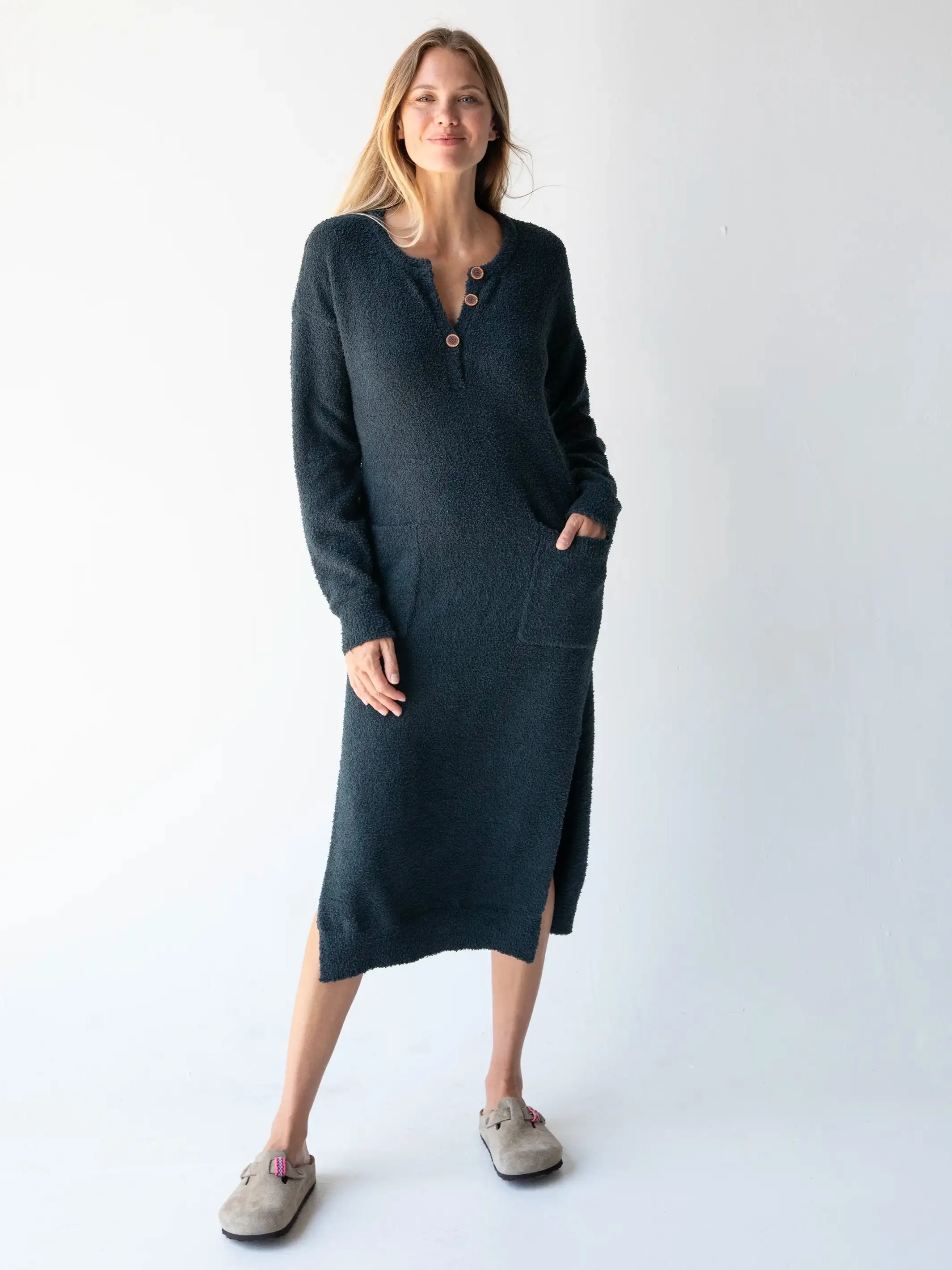 Cozy Up Midi Sweater Dress - Charcoal sold by NATURAL LIFE