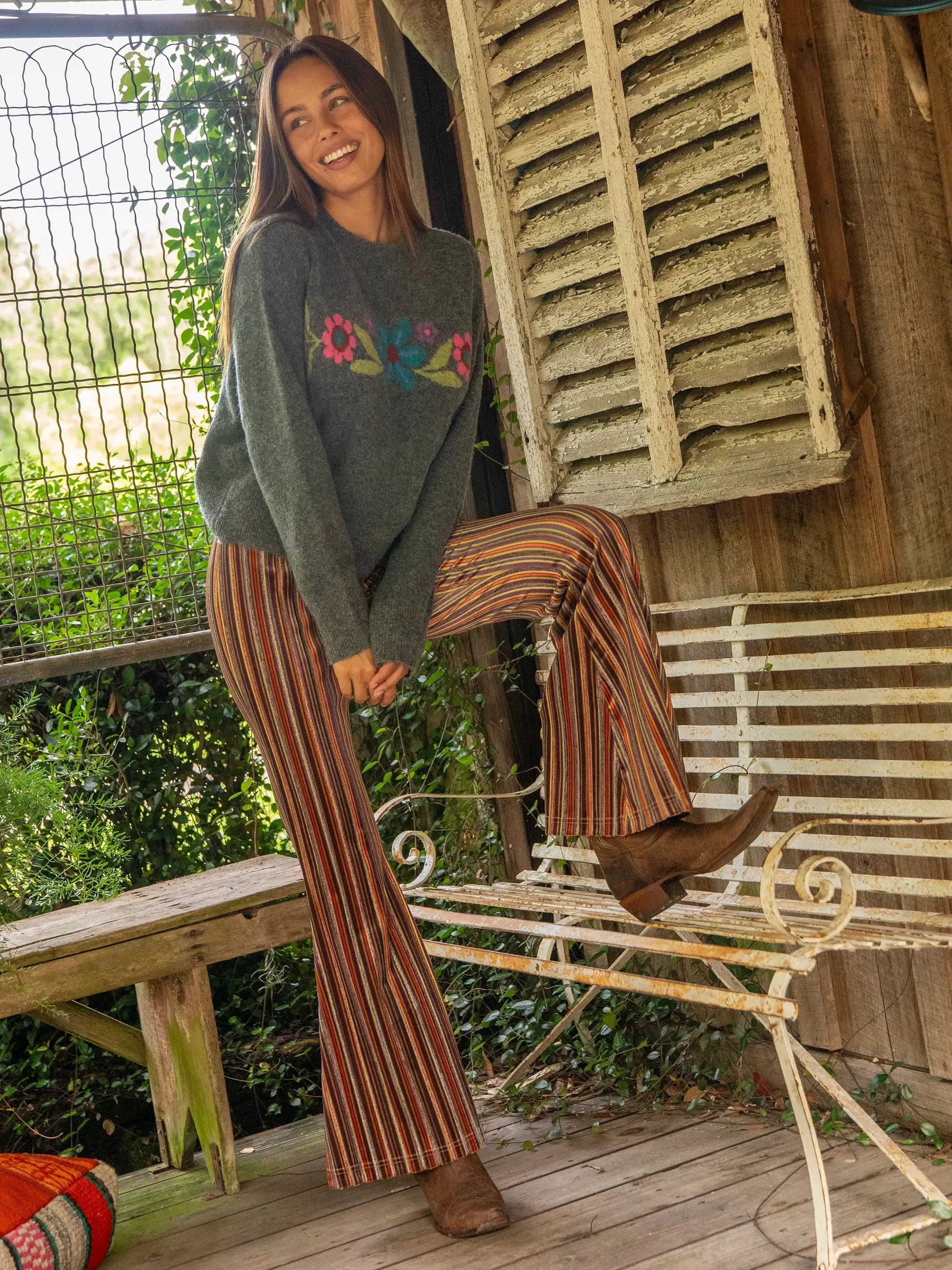 パンツ vintage cotton velvet flared pants Cotton velvet trousers | Gaudì