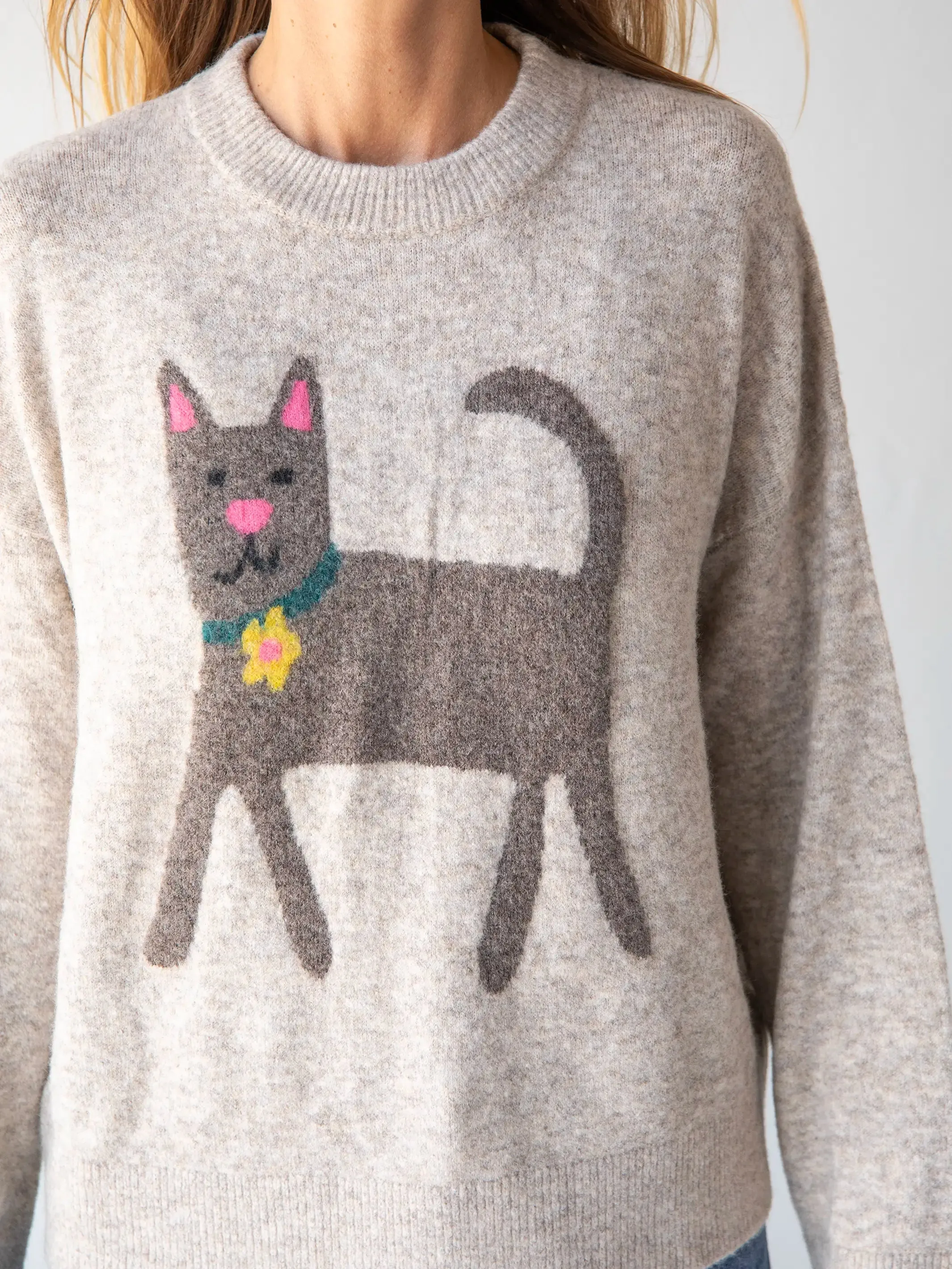 Everyone's Favorite Sweater - Dove Grey Cat sold by NATURAL LIFE product image thumbnail 3