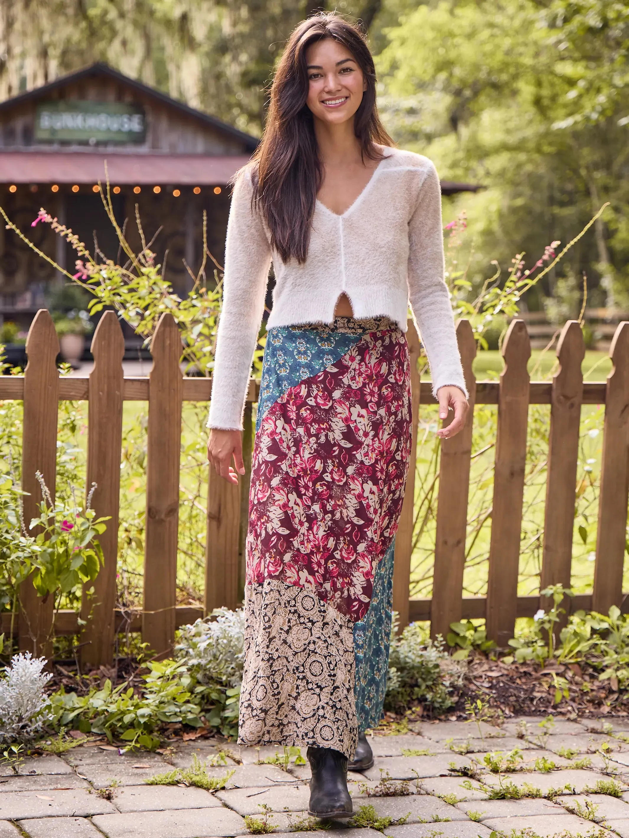 Fuzzy Deep V Pullover Sweater - Tan sold by NATURAL LIFE product image thumbnail 3