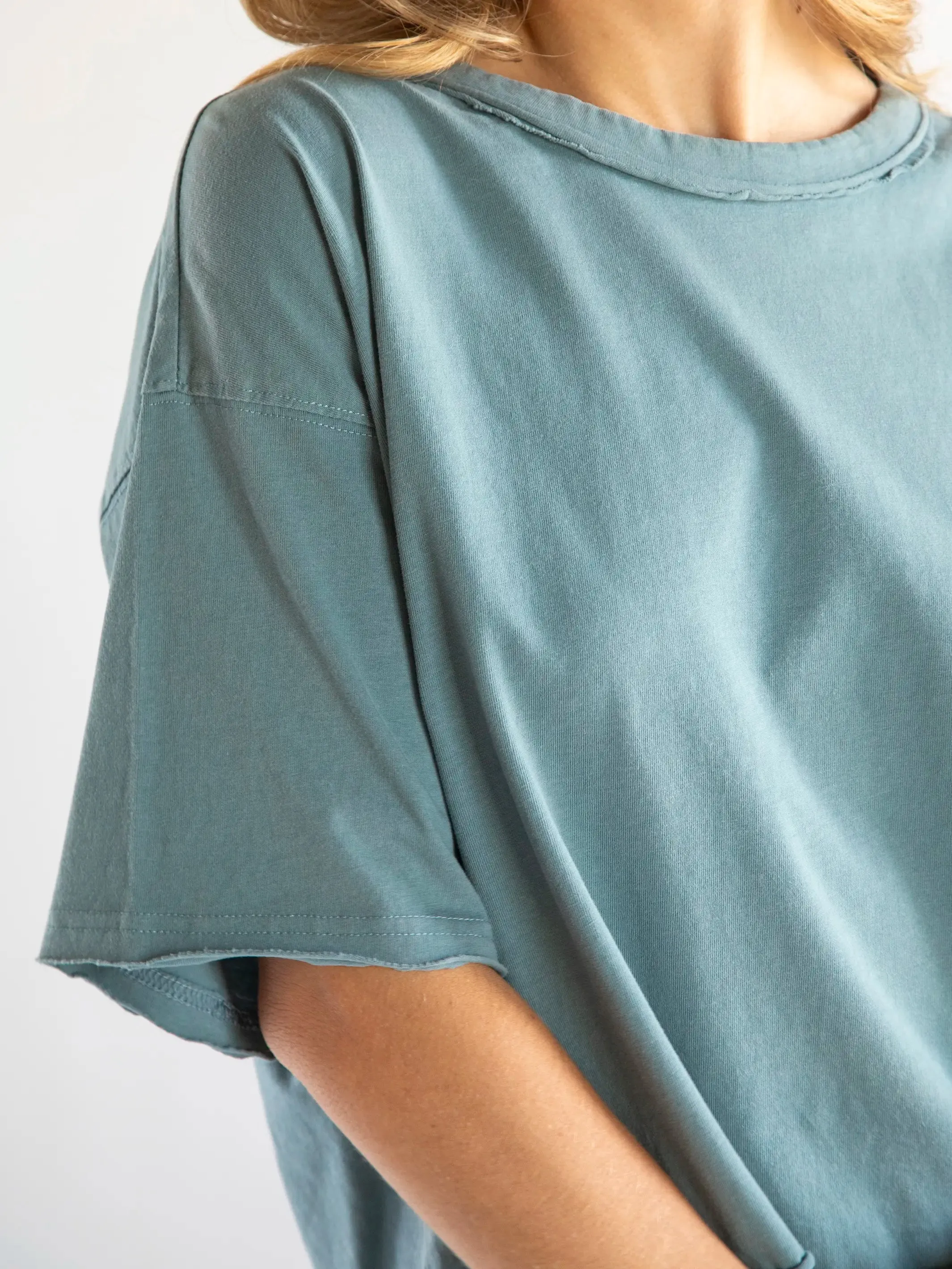 Oversized Cotton Boxy Tee - Slate sold by NATURAL LIFE product image thumbnail 2