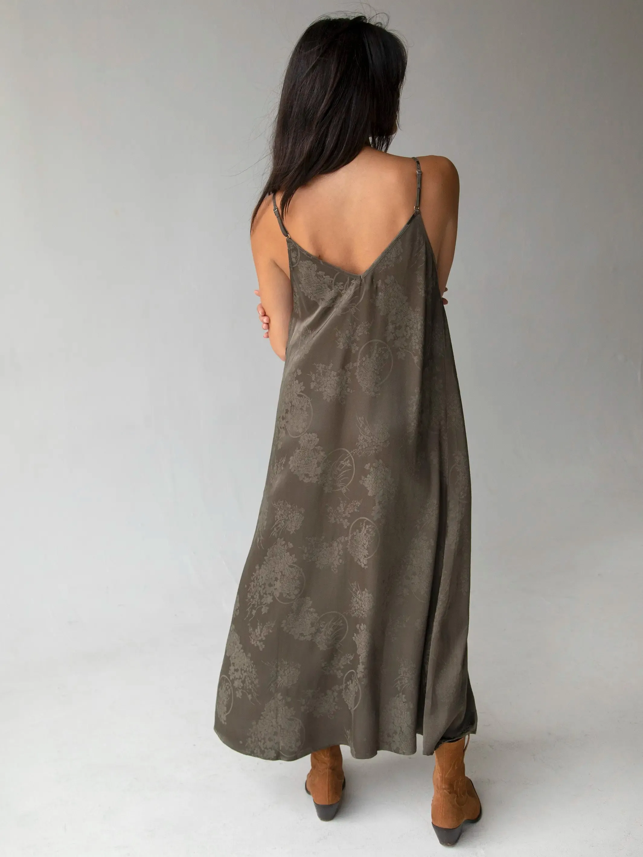 Gracie Slip Maxi Dress - Dark Olive sold by NATURAL LIFE product image thumbnail 3