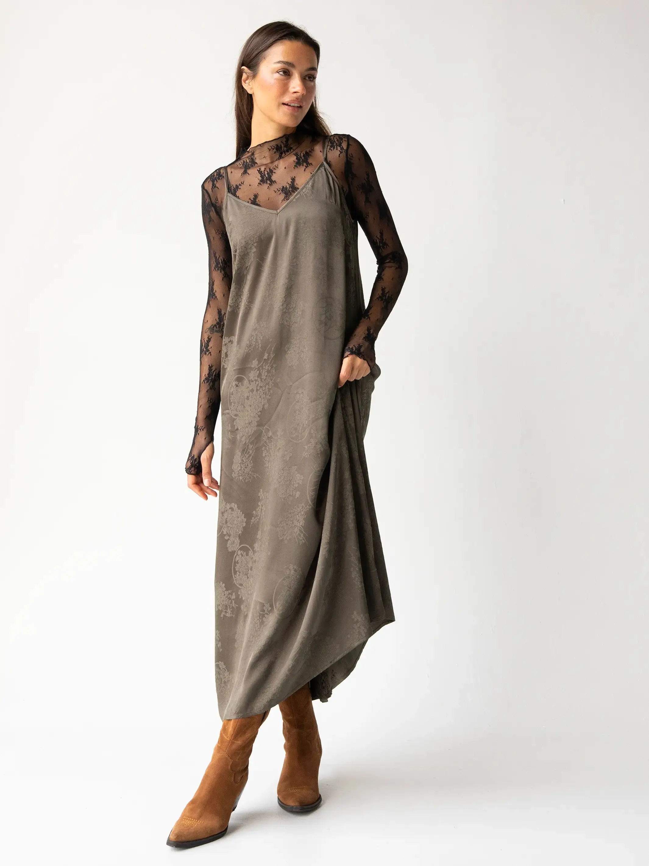 Gracie Slip Maxi Dress - Dark Olive sold by NATURAL LIFE product image thumbnail 2
