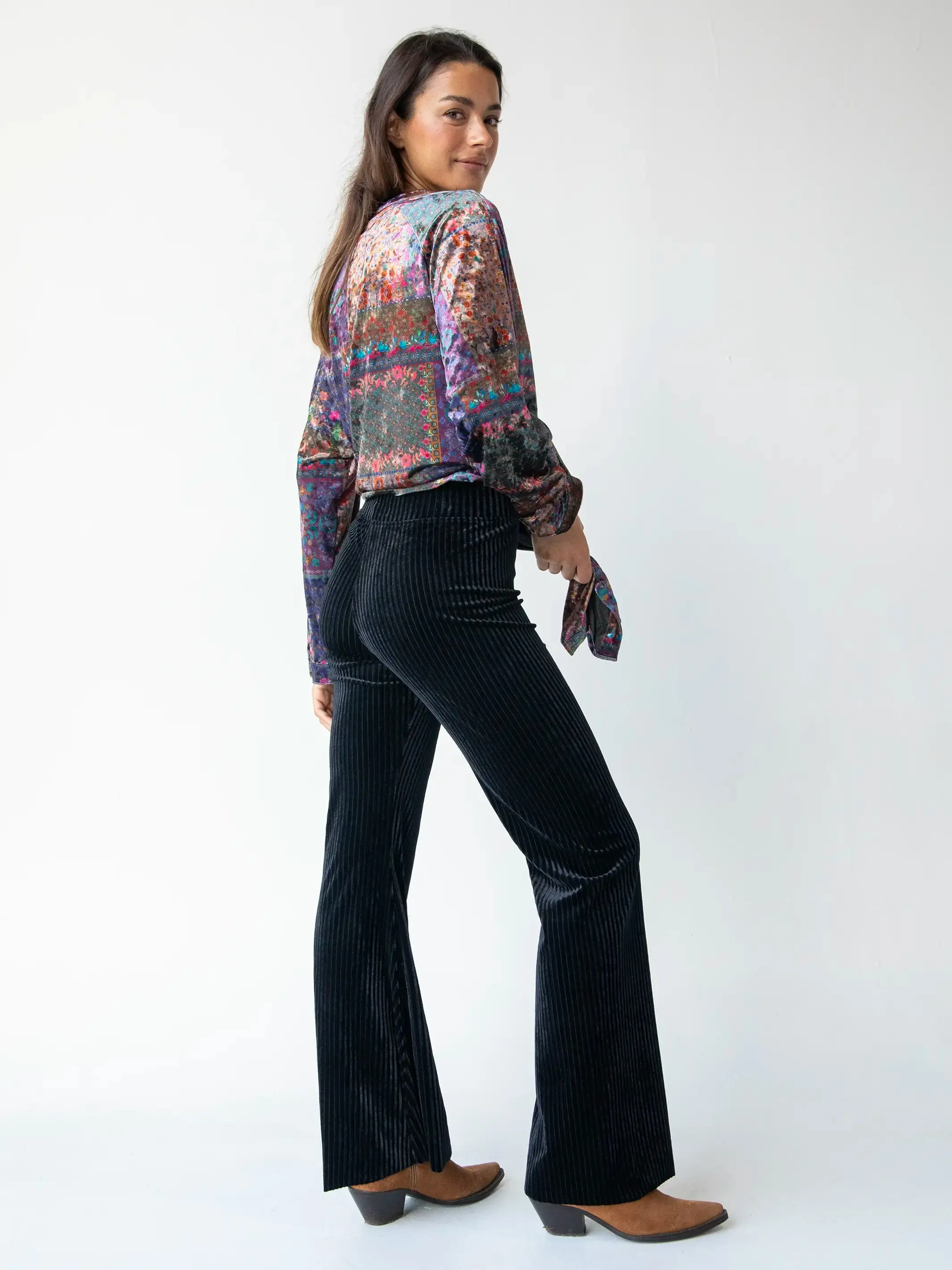 Cali Velvet Flare Pant - Black sold by NATURAL LIFE product image thumbnail 2
