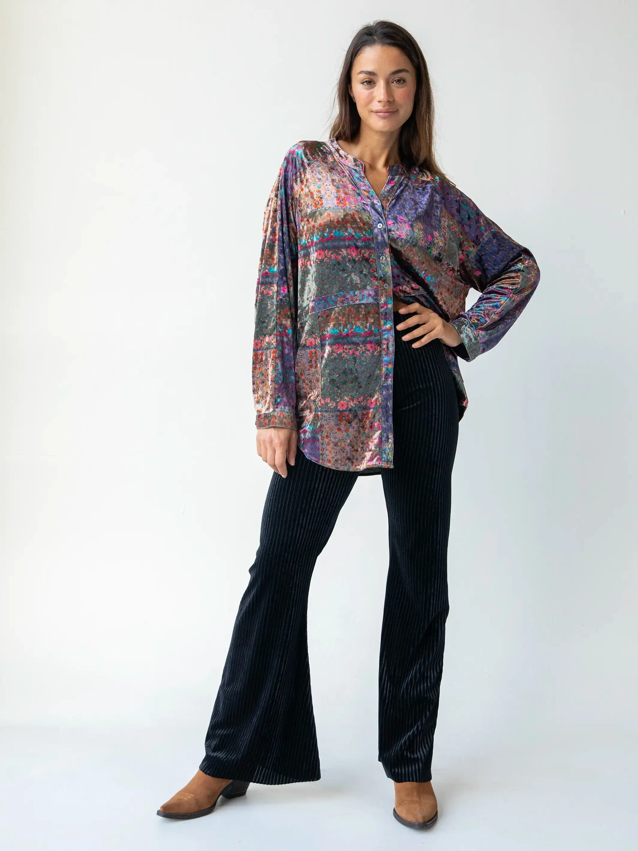 Cali Velvet Flare Pant - Black sold by NATURAL LIFE product image thumbnail 3