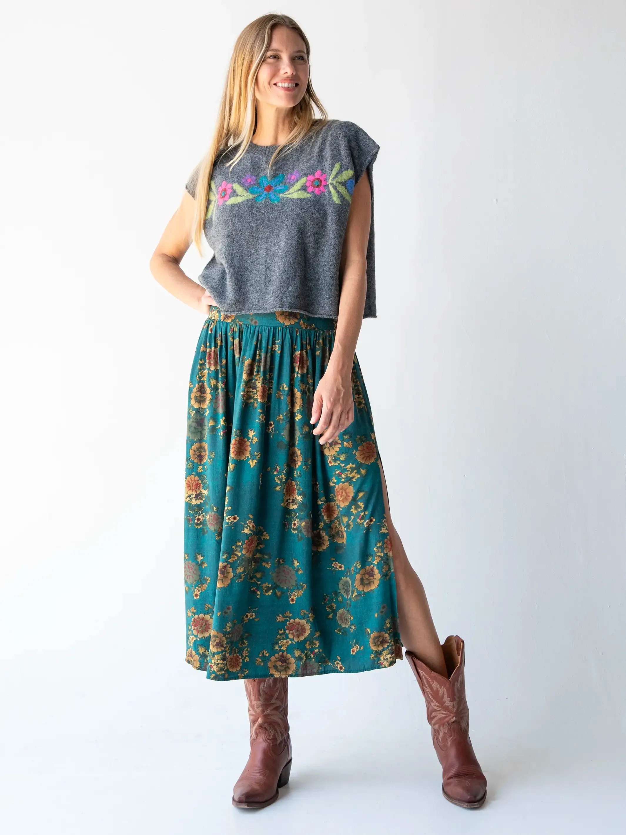 Everyone's Favorite Sweater Vest - Charcoal Grey Folk Flower sold by NATURAL LIFE product image thumbnail 2