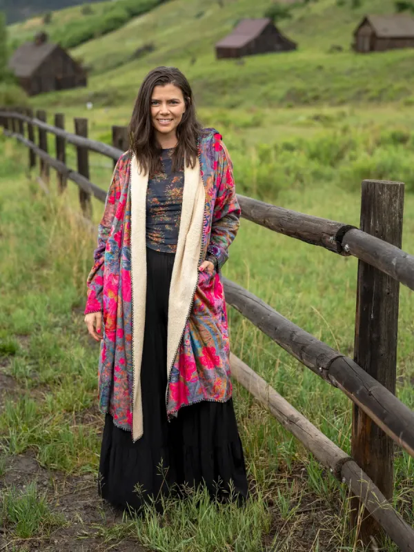 Long Cozy Blanket Kimono - Medallion Arch sold by NATURAL LIFE