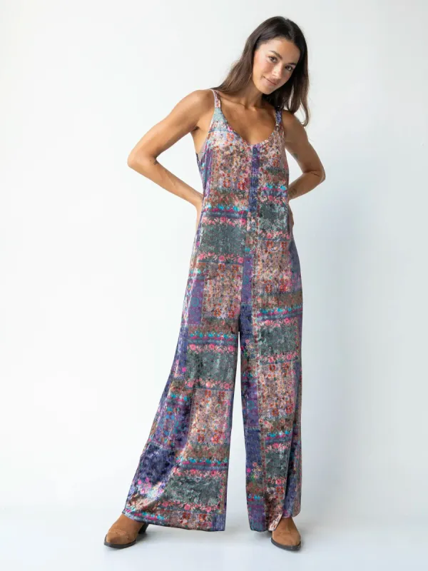 Josie Velvet Jumpsuit - Vintage Patchwork sold by NATURAL LIFE