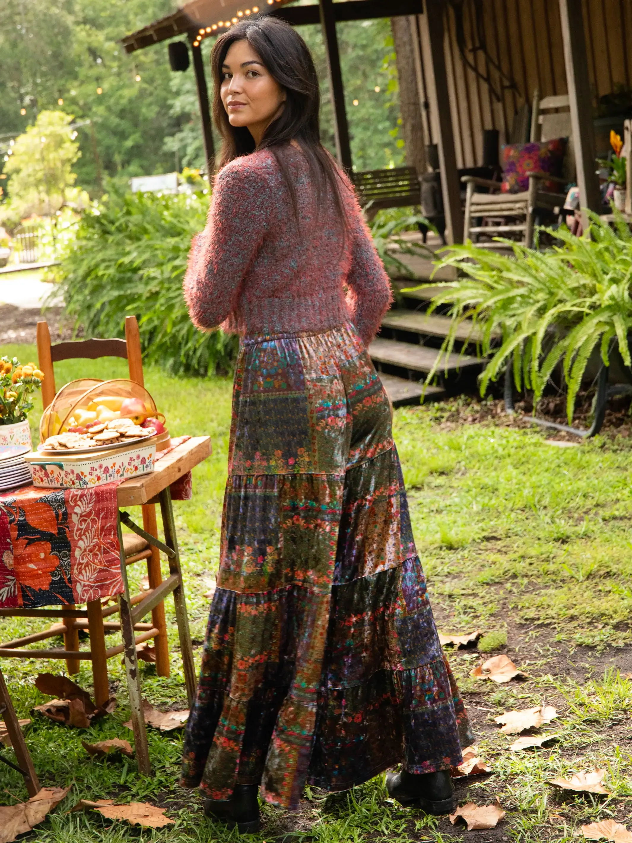 Velvet Patti Palazzo Pant - Vintage Patchwork sold by NATURAL LIFE product image thumbnail 3