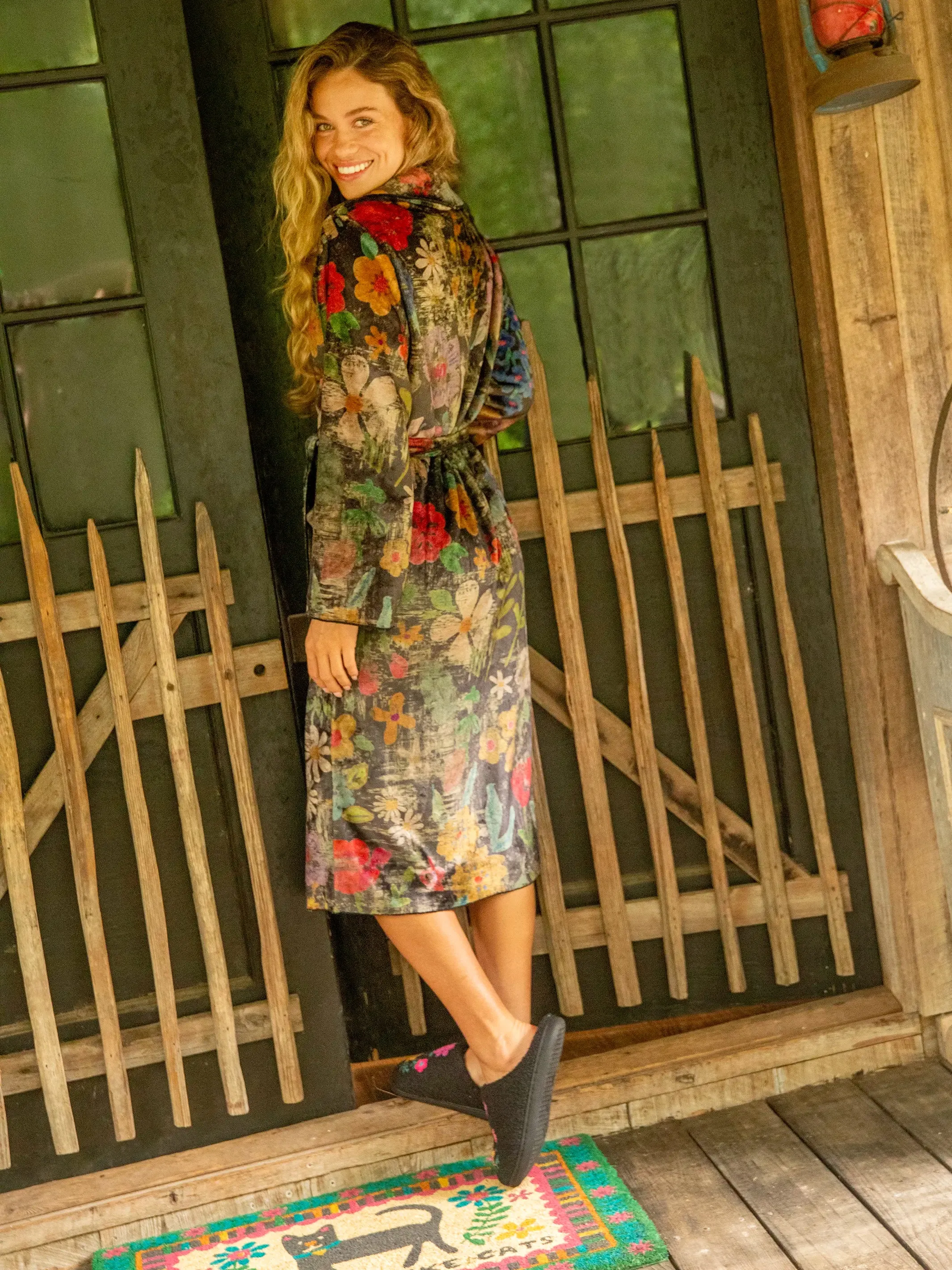 Cozy Blanket Midi Robe - Wildflowers sold by NATURAL LIFE product image thumbnail 4