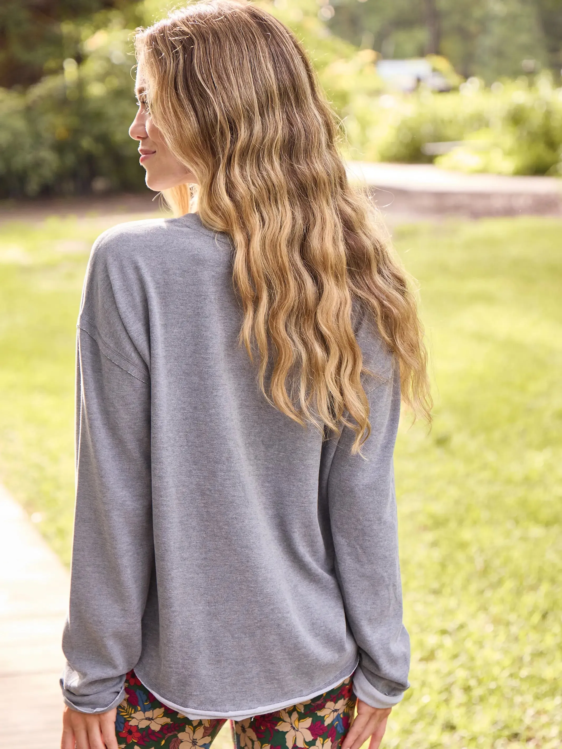 Oversized Maia Sweatshirt Top - Take The Trail sold by NATURAL LIFE product image thumbnail 3