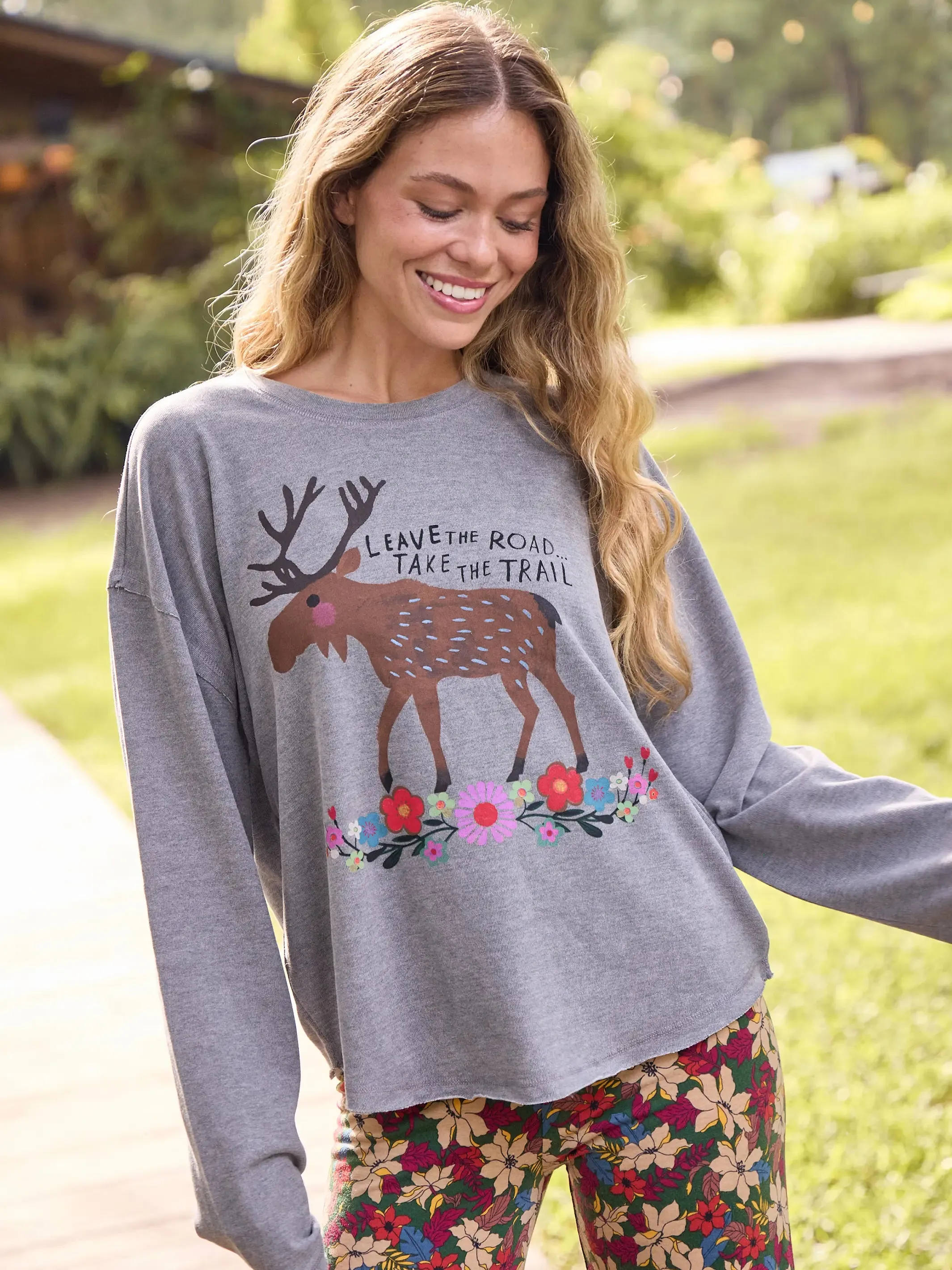 Oversized Maia Sweatshirt Top - Take The Trail sold by NATURAL LIFE product image thumbnail 2