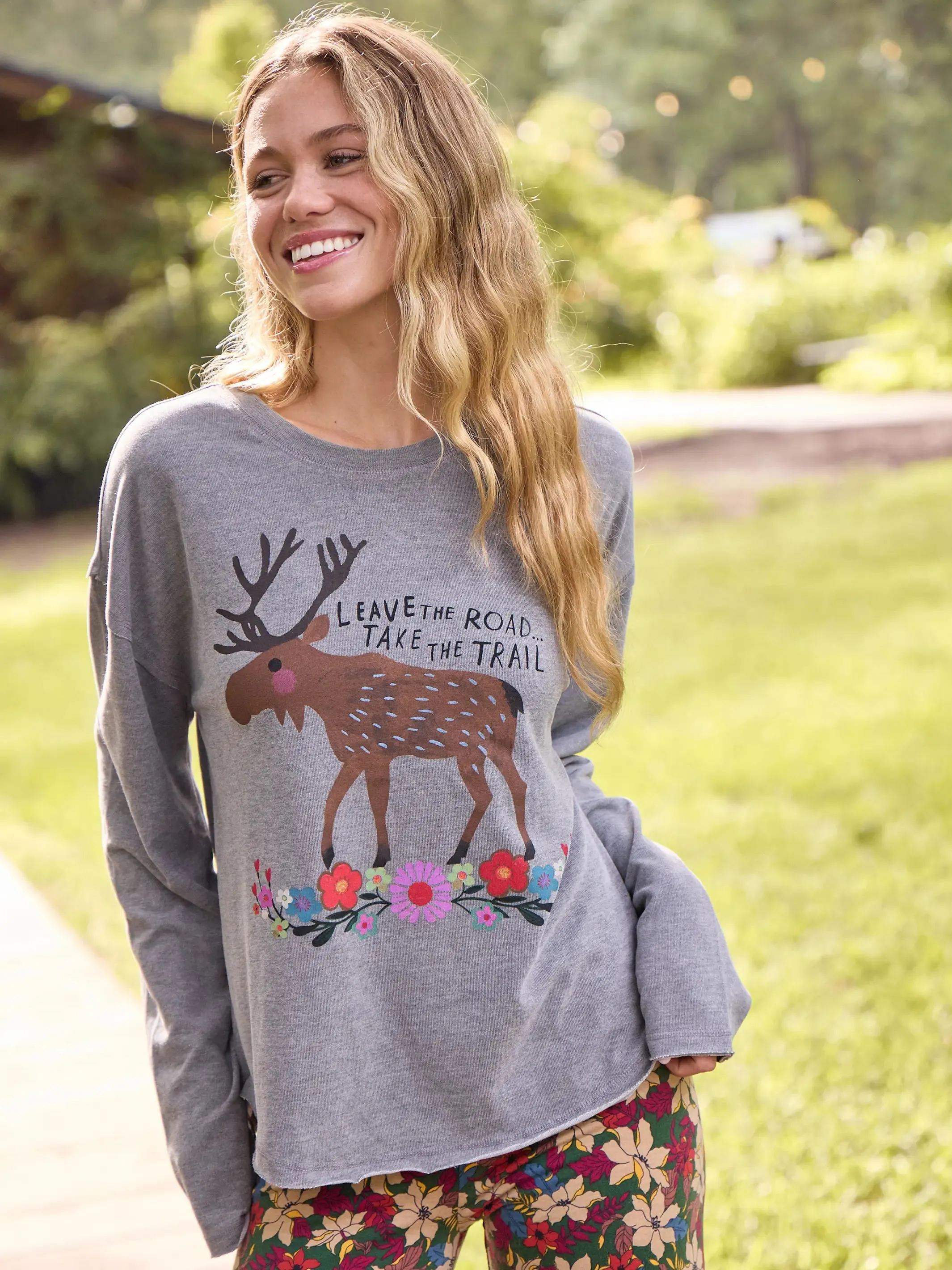 Oversized Maia Sweatshirt Top - Take The Trail sold by NATURAL LIFE