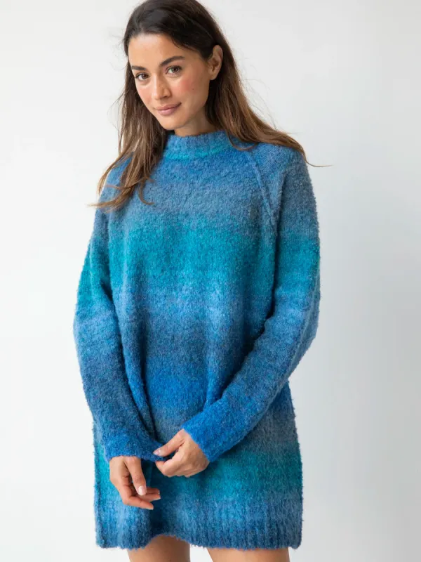 Livie Boucle Sweater Dress - Indigo sold by NATURAL LIFE