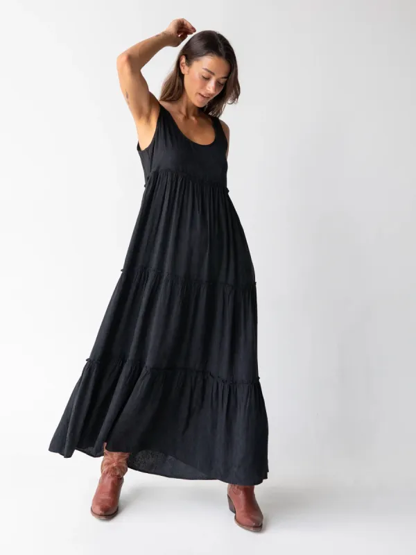 Karlie Jacquard Maxi Dress - Black sold by NATURAL LIFE