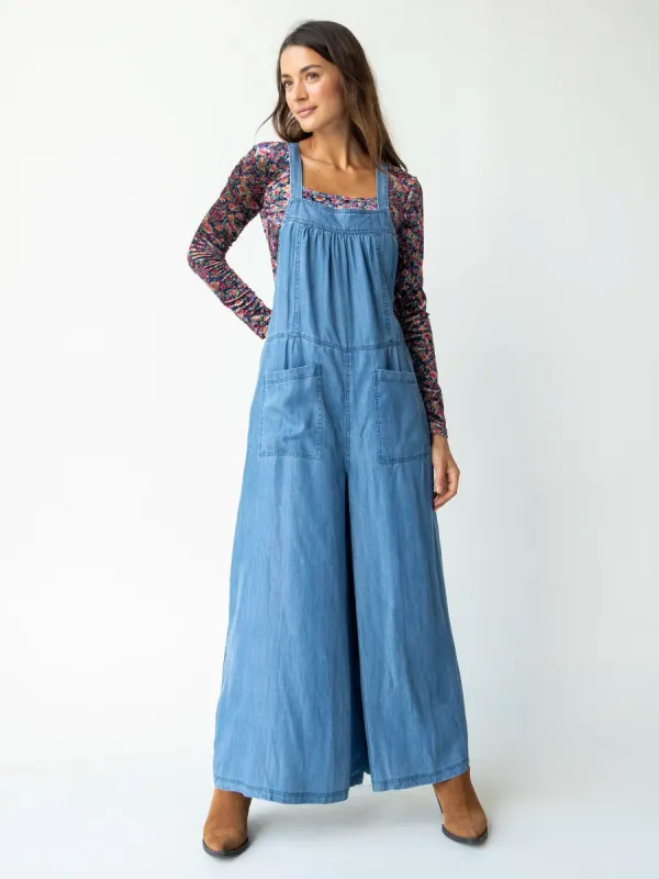 Dakota Tie Overall - Chambray sold by NATURAL LIFE