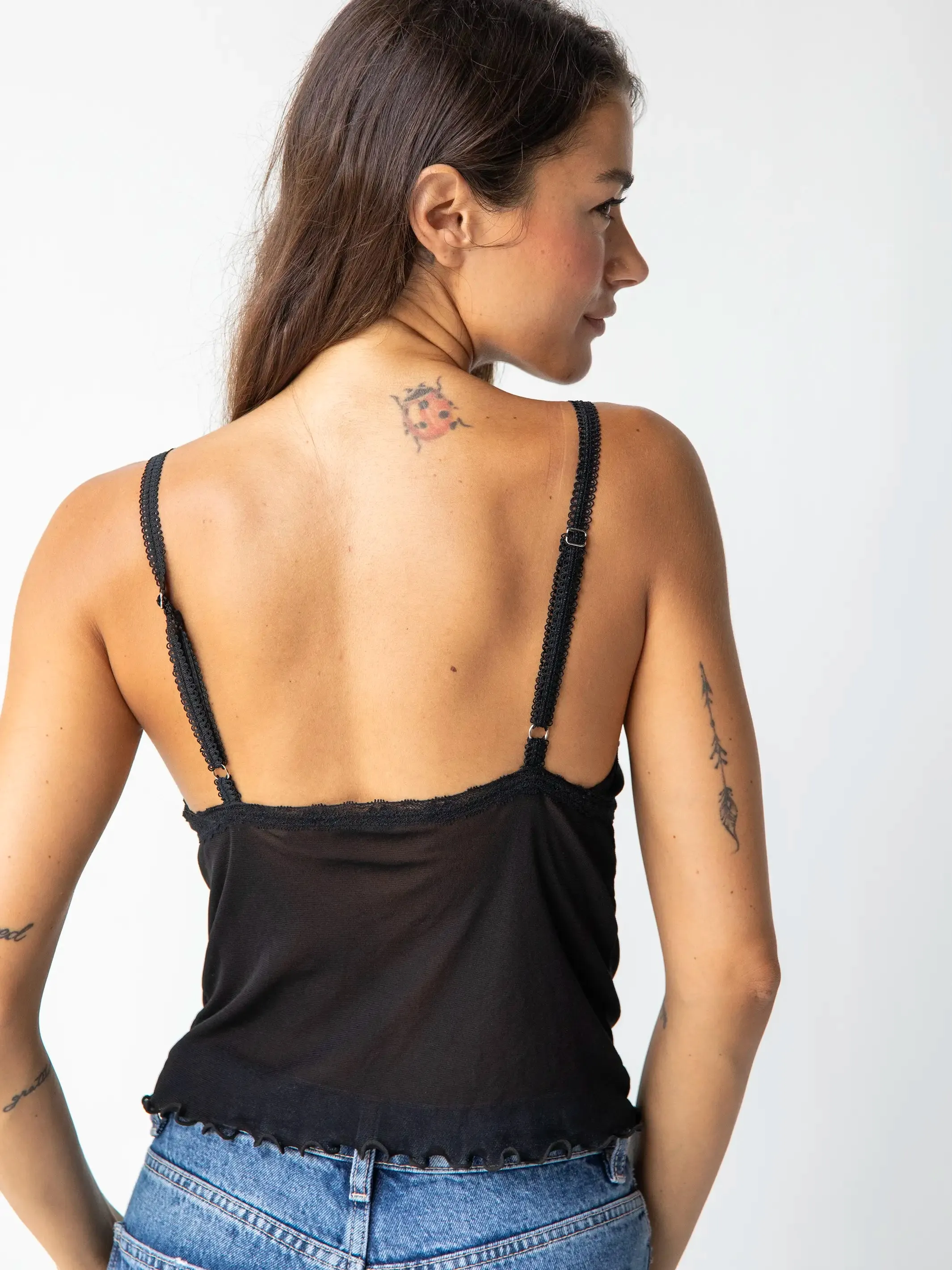 Deep V-Neck Cami - Black sold by NATURAL LIFE product image thumbnail 3