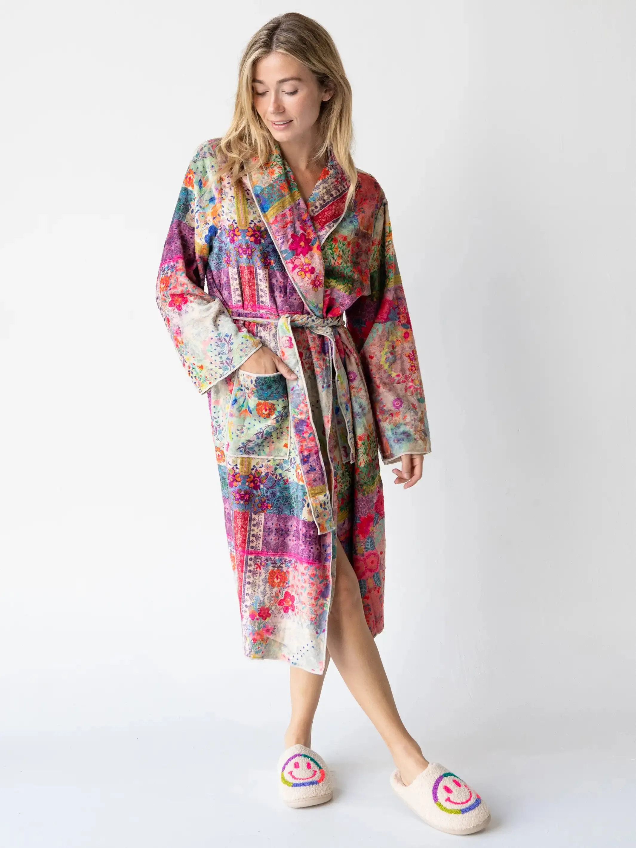 Cozy Blanket Robe - Patchwork Midi sold by NATURAL LIFE product image thumbnail 3