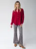 Joplin Velvet Flare Pant - Blue Tan Ribbons sold by NATURAL LIFE