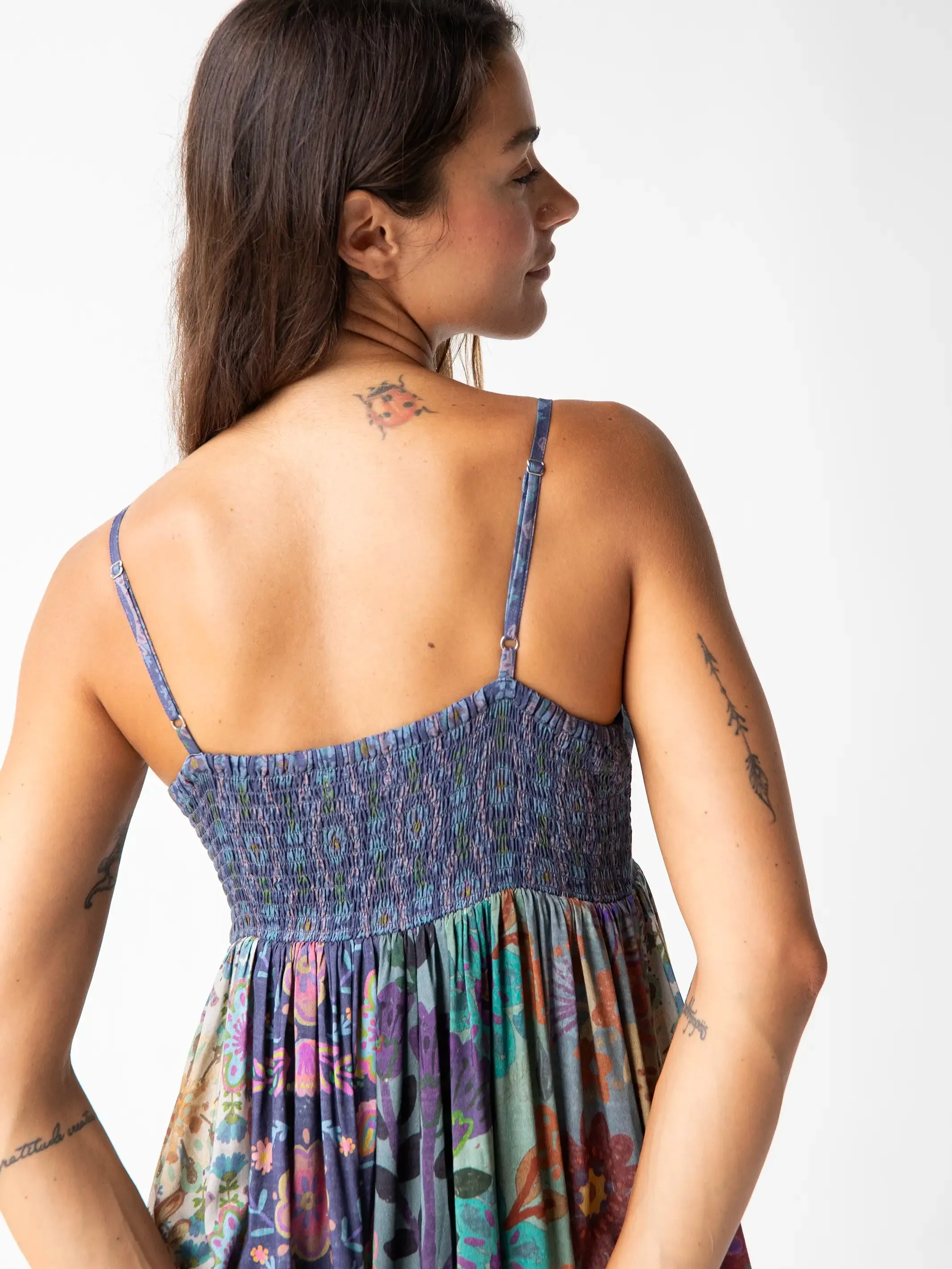 Bailey Maxi Dress - Blue Patchwork sold by NATURAL LIFE product image thumbnail 3