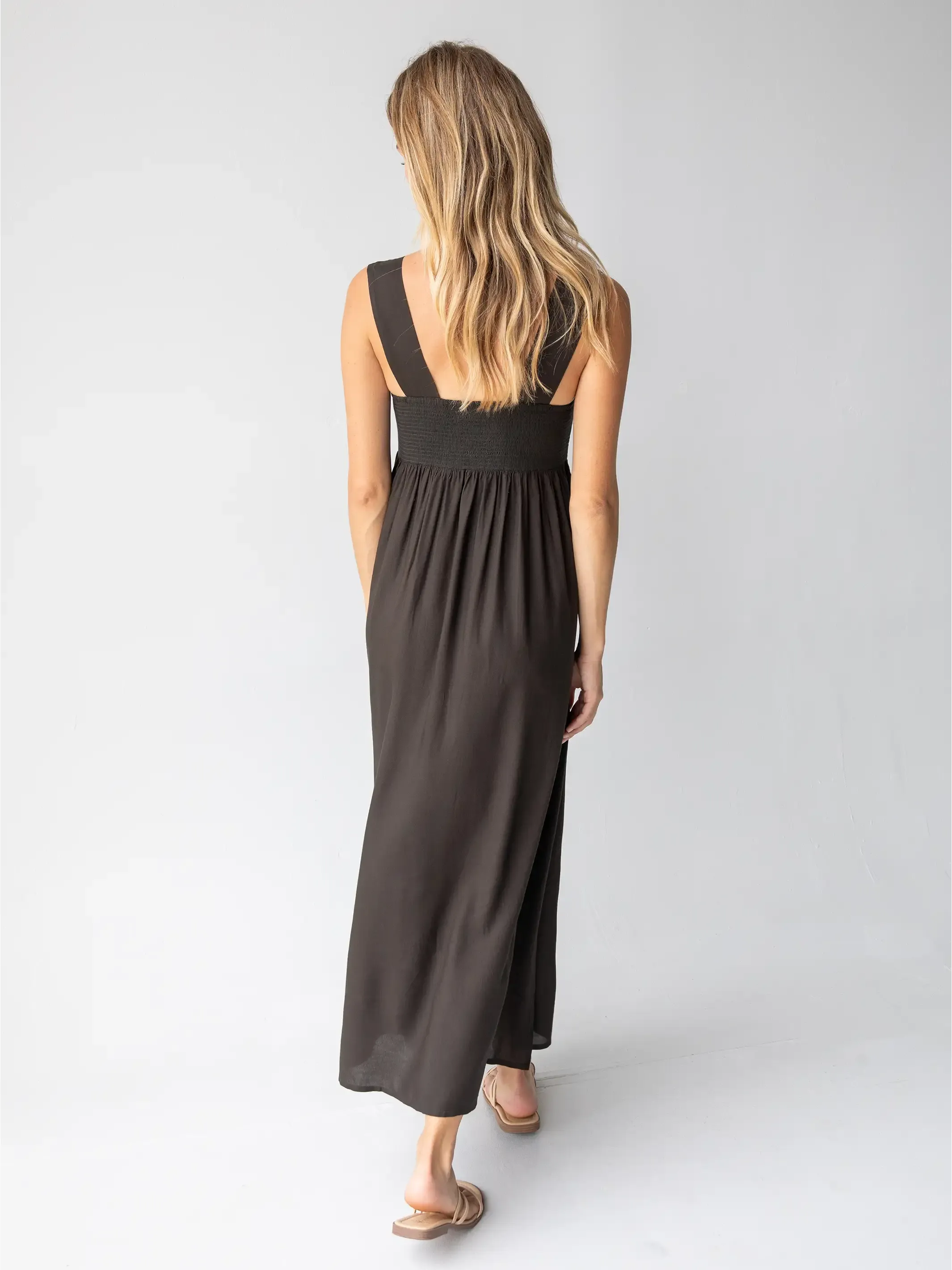 Tricia Embroidered Maxi Dress - Charcoal sold by NATURAL LIFE product image thumbnail 4
