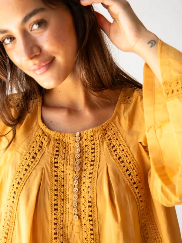 Emma Crochet Top - Honey sold by NATURAL LIFE