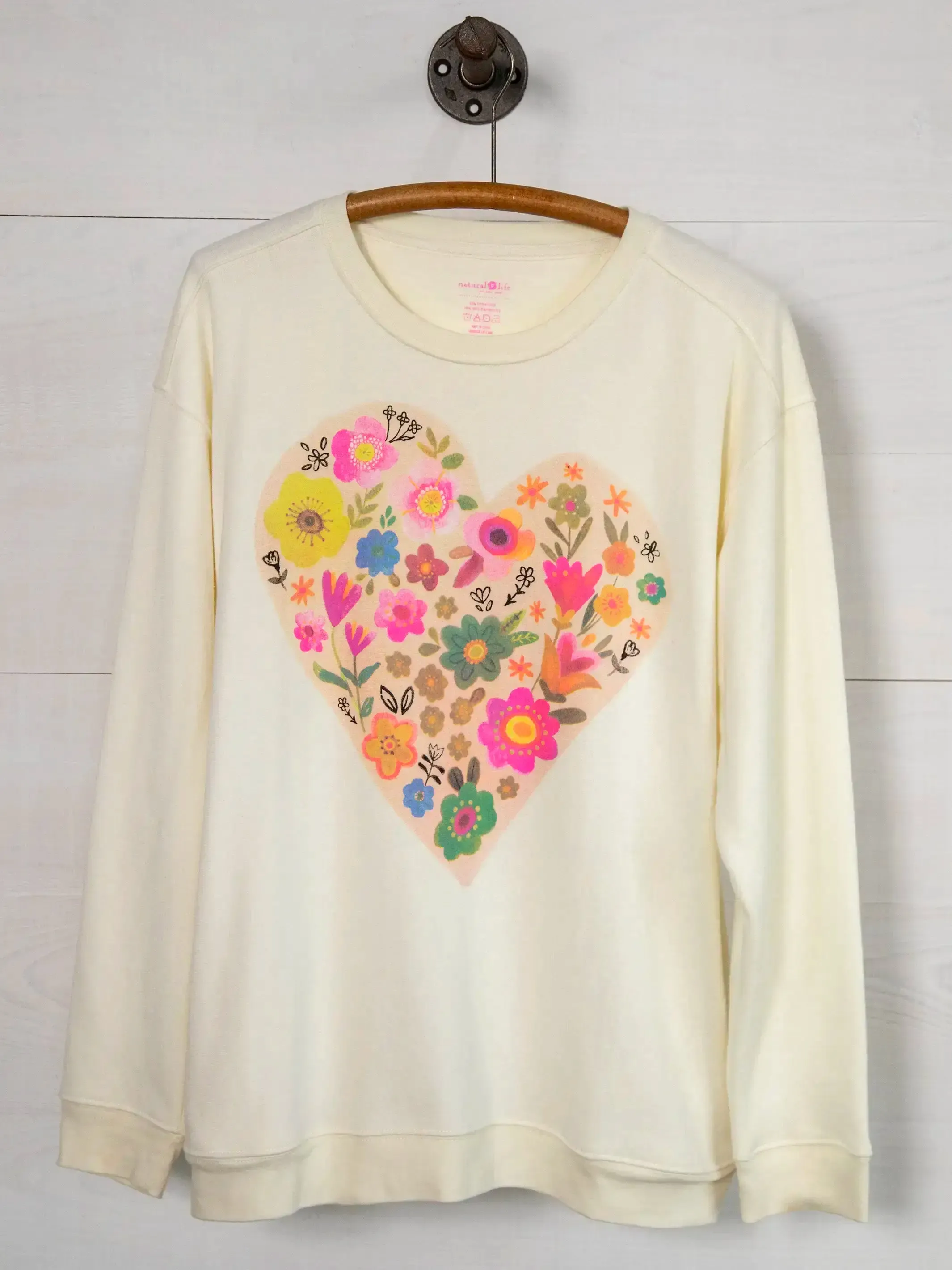 Comfy Pocket Sweatshirt - Ivory Heart sold by NATURAL LIFE