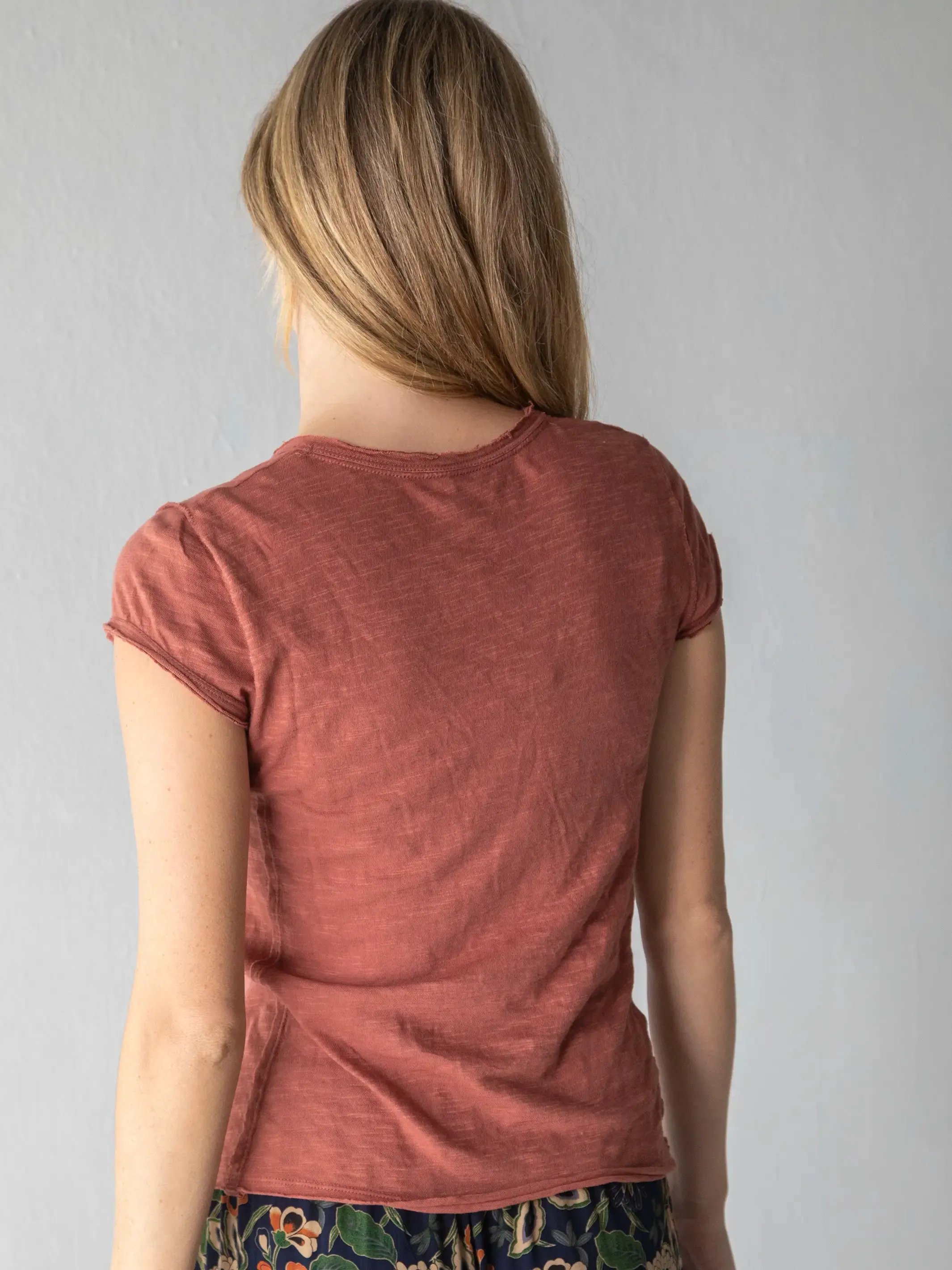 Molly Cotton Tee Shirt - Rust sold by NATURAL LIFE product image thumbnail 2