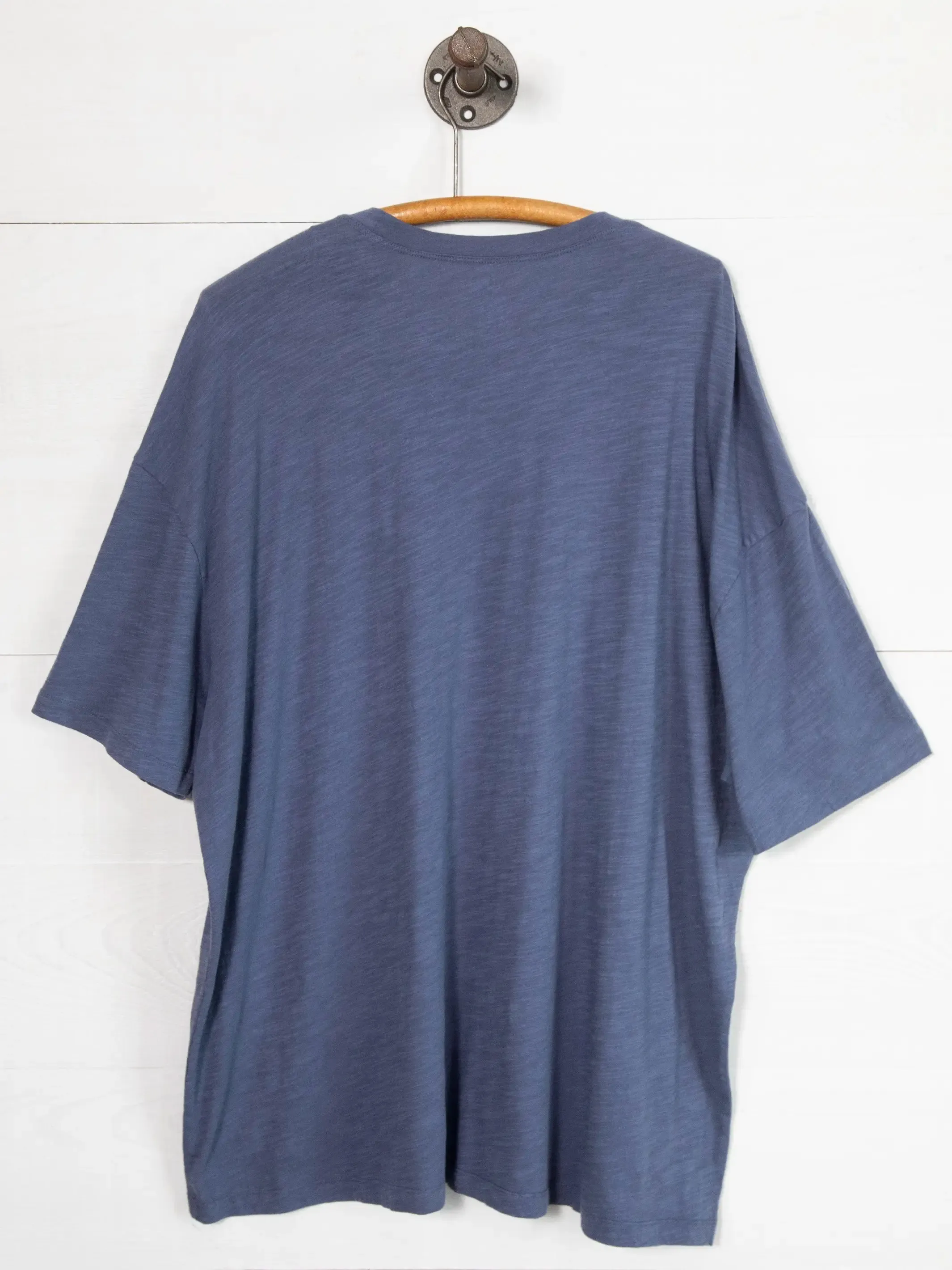 One Size Cotton Easy Tee - Navy Border Folk Garden sold by NATURAL LIFE product image thumbnail 2