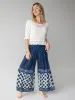 Make A Move Wide-Leg Palazzo Pant - Navy Shibori Tie-Dye sold by NATURAL LIFE