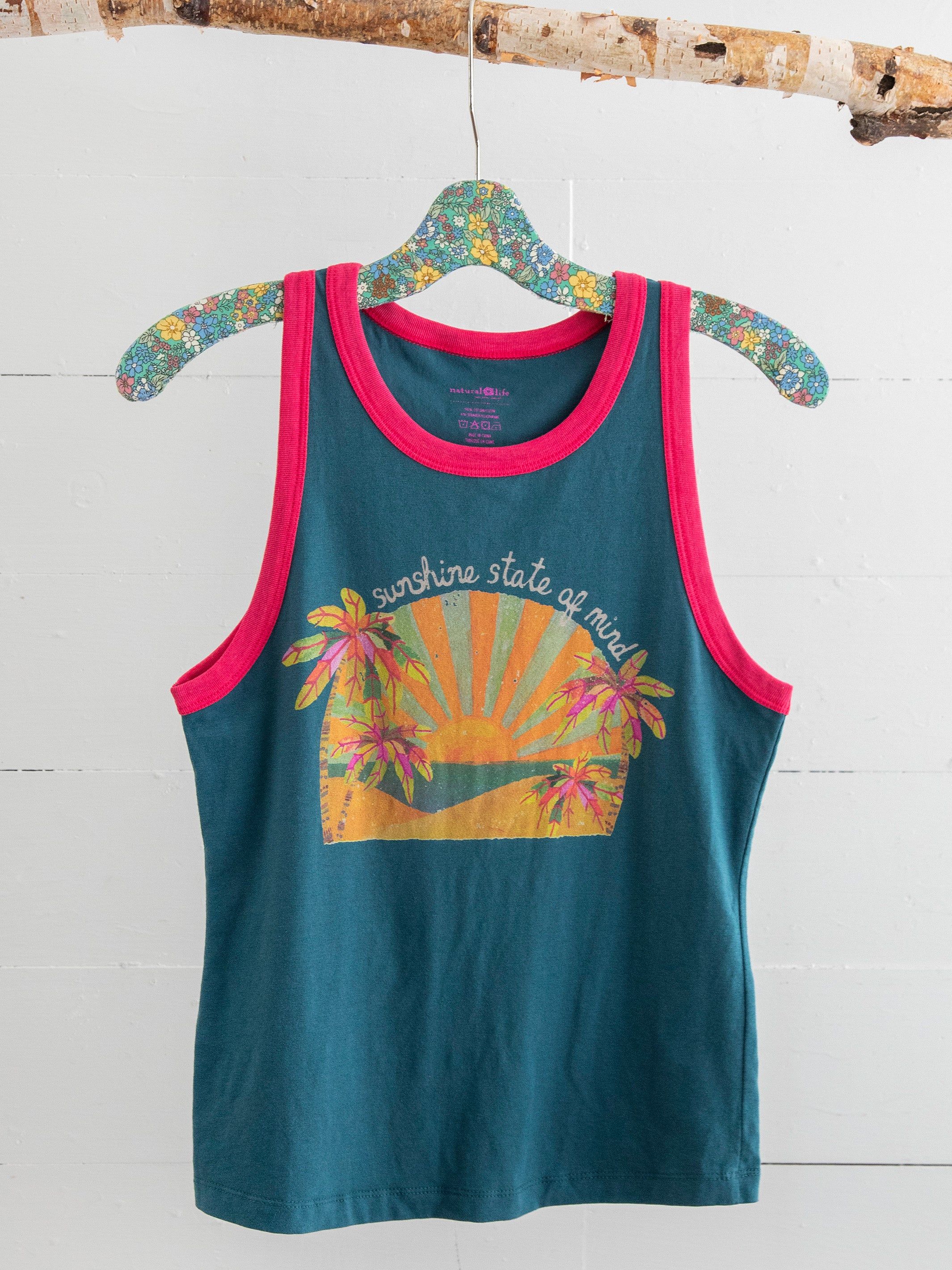 Ringer Tank Top - Sunshine State of Mind sold by NATURAL LIFE product image thumbnail 3