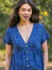 Avery Midi Dress - Navy Shibori Tie-Dye sold by NATURAL LIFE
