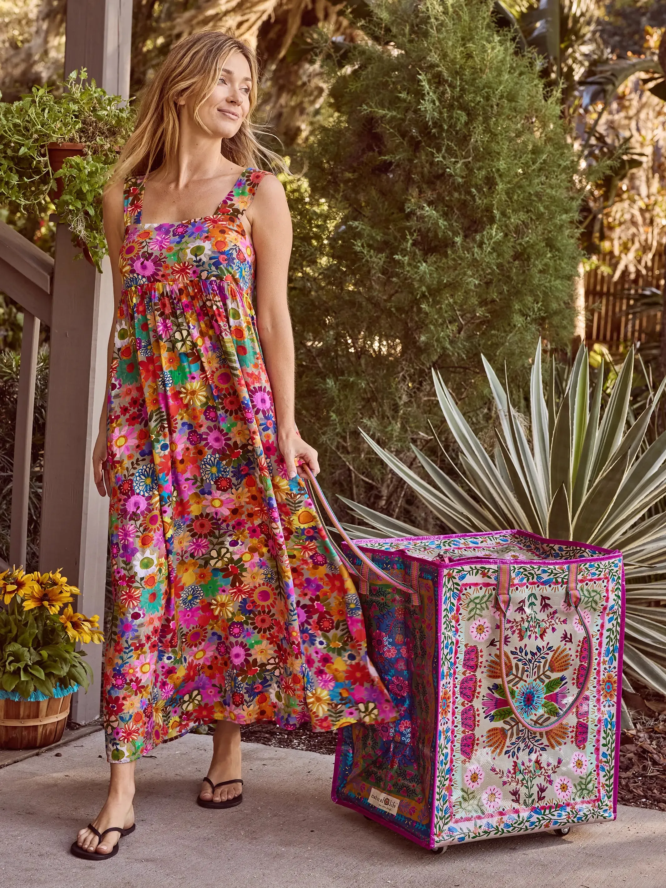 Tricia Maxi Dress - Bright Red Pink Yellow sold by NATURAL LIFE product image thumbnail 5