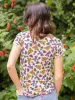 Lily Cotton Short Sleeve Tee Shirt - Tossed Blossoms sold by NATURAL LIFE