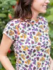 Lily Cotton Short Sleeve Tee Shirt - Tossed Blossoms sold by NATURAL LIFE