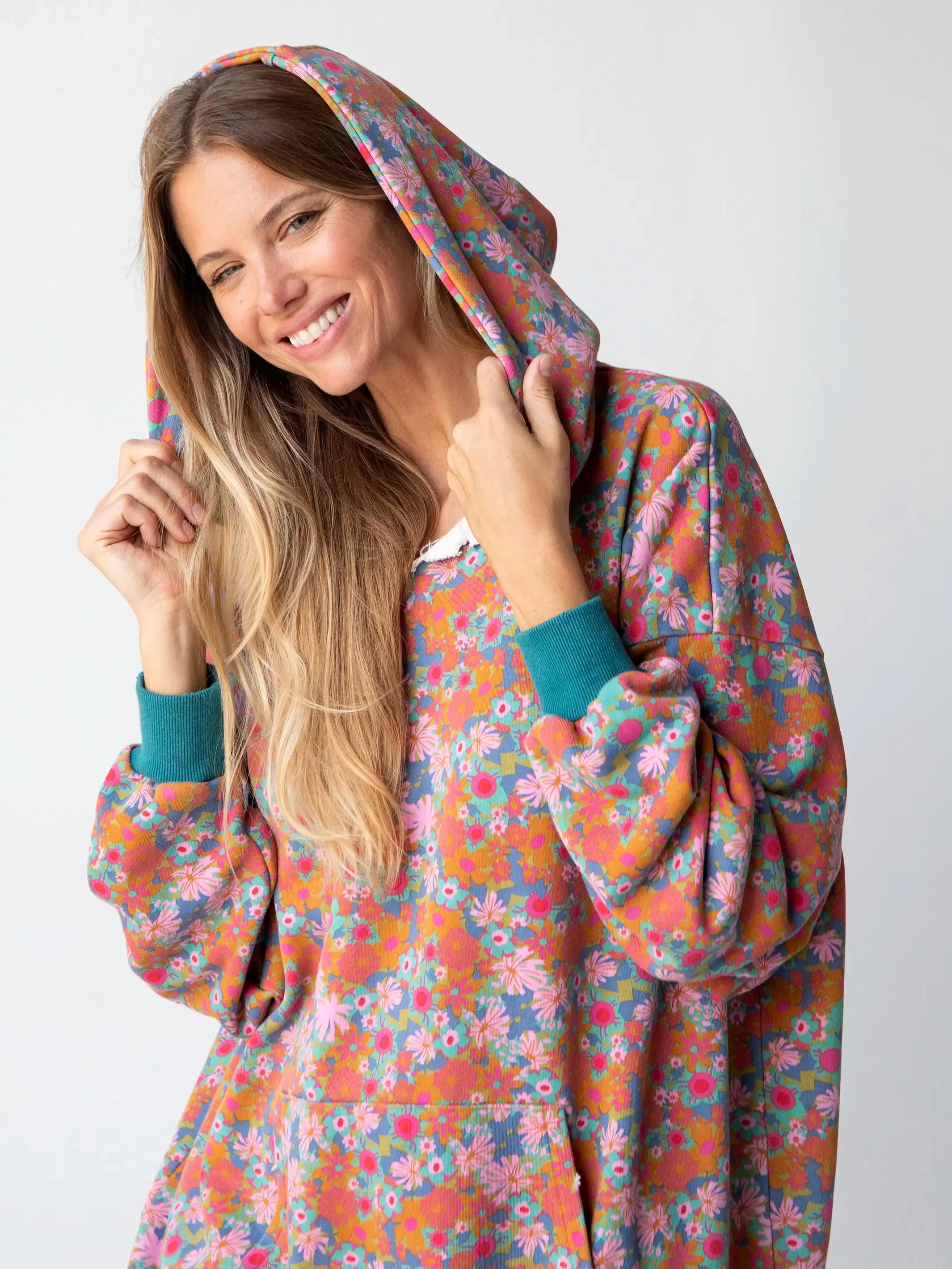 Oversized Printed Hoodie - Rust Orchid Pink sold by NATURAL LIFE product image thumbnail 4