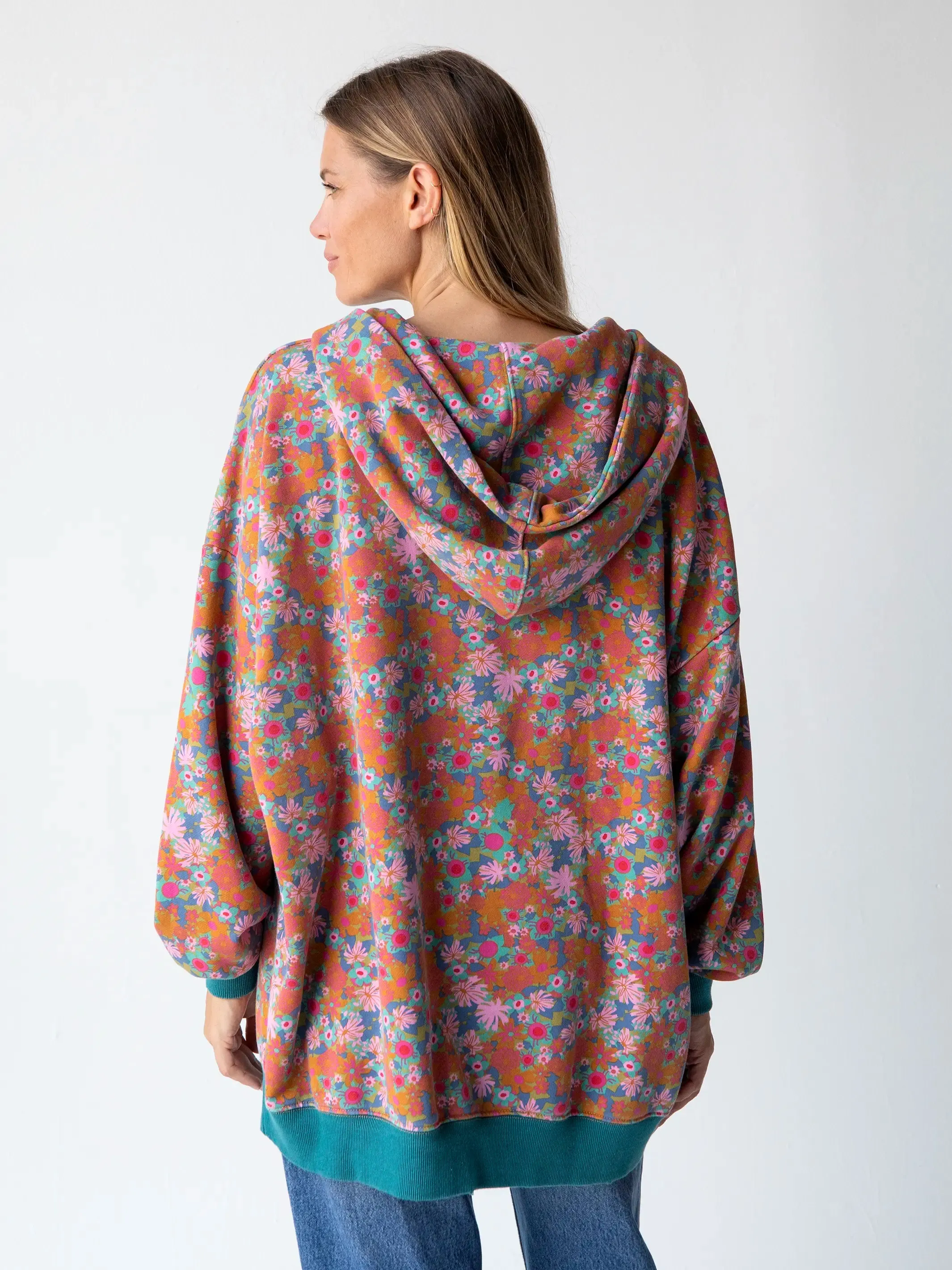 Oversized Printed Hoodie - Rust Orchid Pink sold by NATURAL LIFE product image thumbnail 3