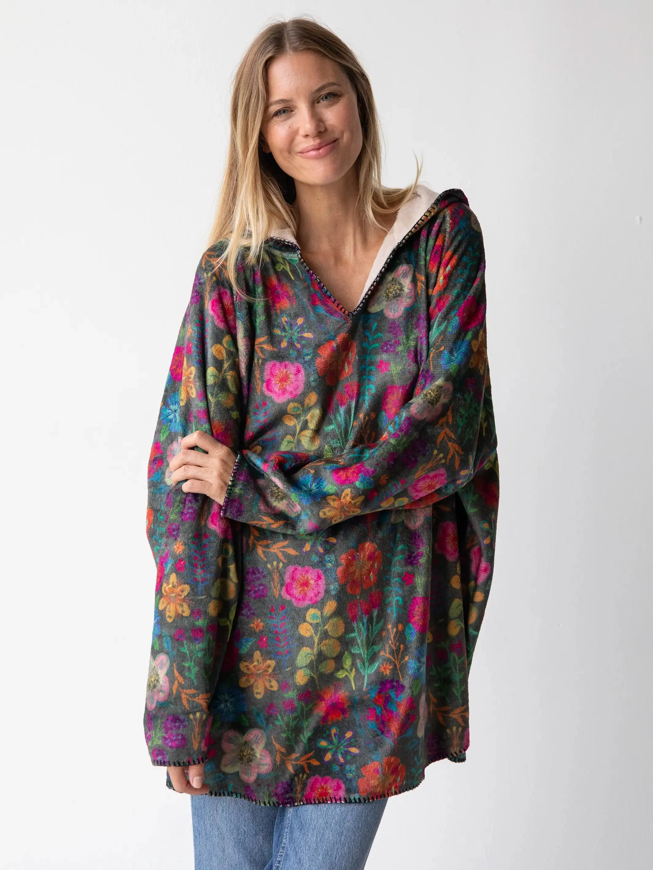 Cozy Blanket Hoodie - Rainbow Garden sold by NATURAL LIFE product image thumbnail 3