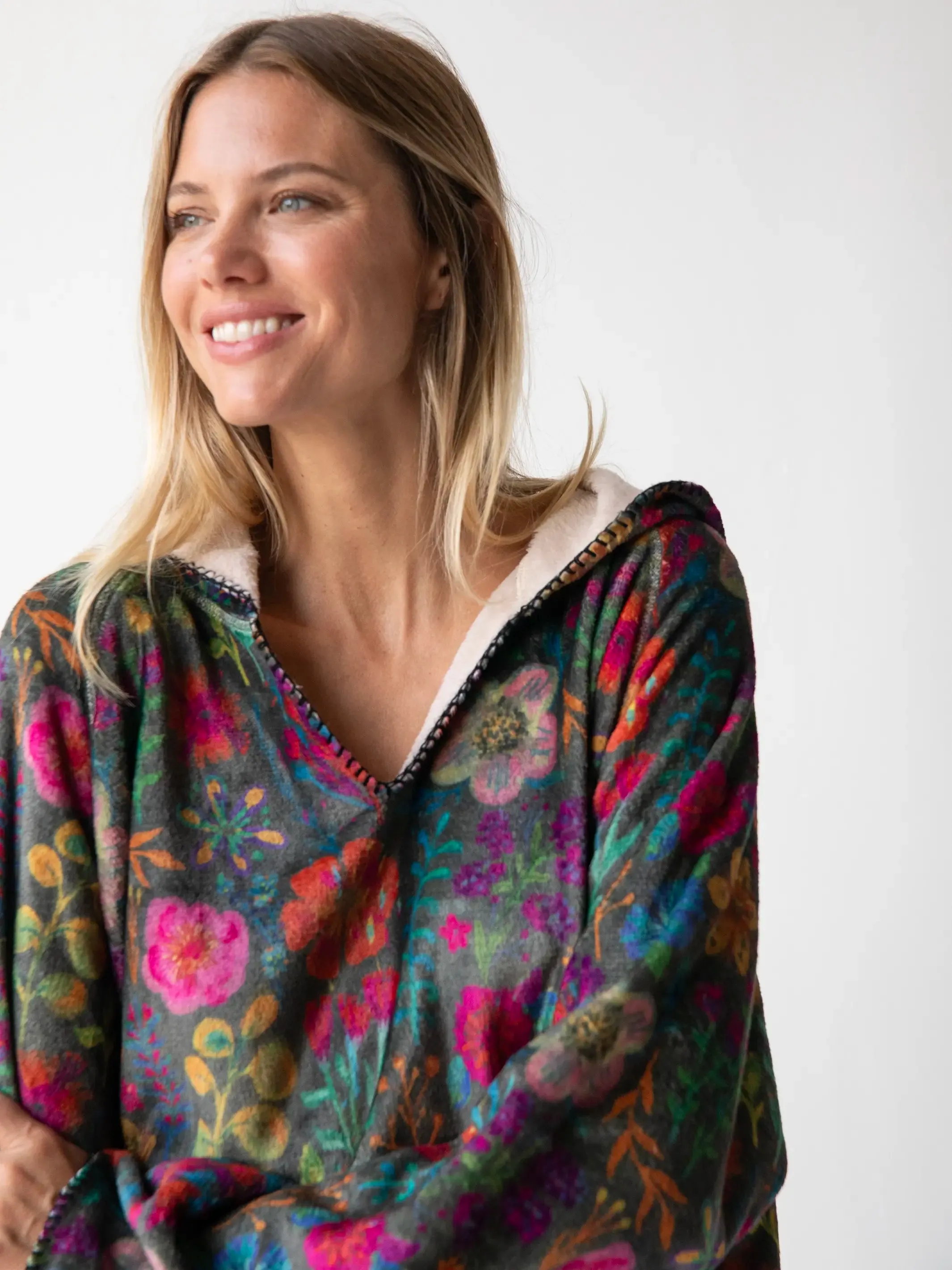 Cozy Blanket Hoodie - Rainbow Garden sold by NATURAL LIFE product image thumbnail 2